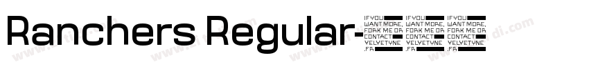 Ranchers Regular字体转换